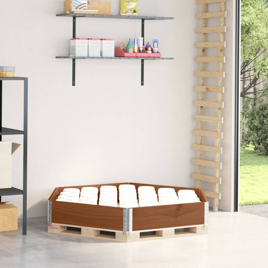 vidaXL Verhoogde plantenbak zeshoekig 160x160 cm grenenhout bruin afbeelding 1