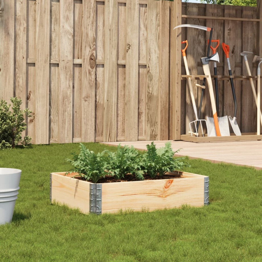 vidaXL Plantenbak 80x60 cm massief grenenhout afbeelding 1