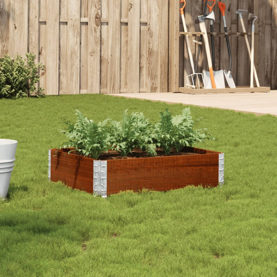 vidaXL Plantenbak 80x60 cm massief grenenhout bruin afbeelding 1