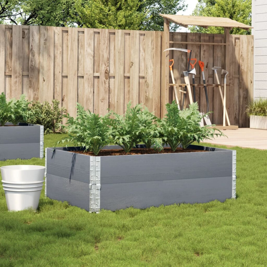 vidaXL Plantenbak 120x80 cm massief grenenhout grijs vidaXL Plantenbak 120x80 cm massief grenenhout grijs afbeelding 1