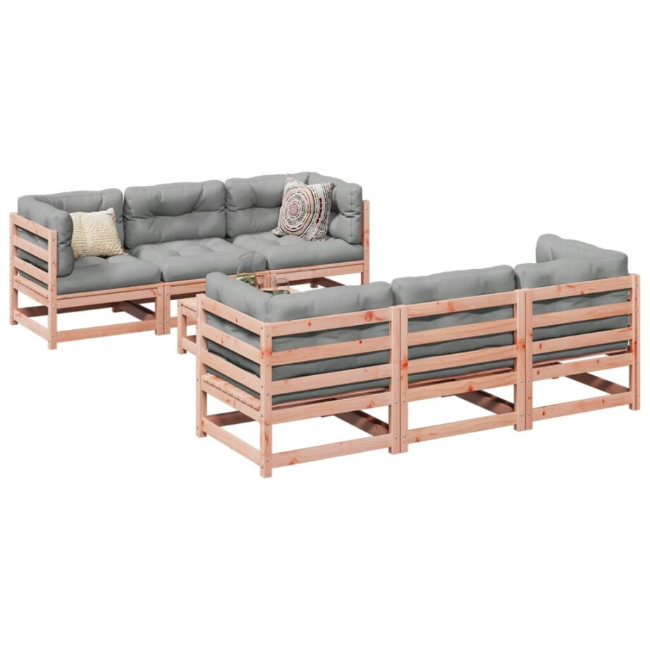 vidaXL 7-delige Loungeset massief douglas vurenhout afbeelding 1