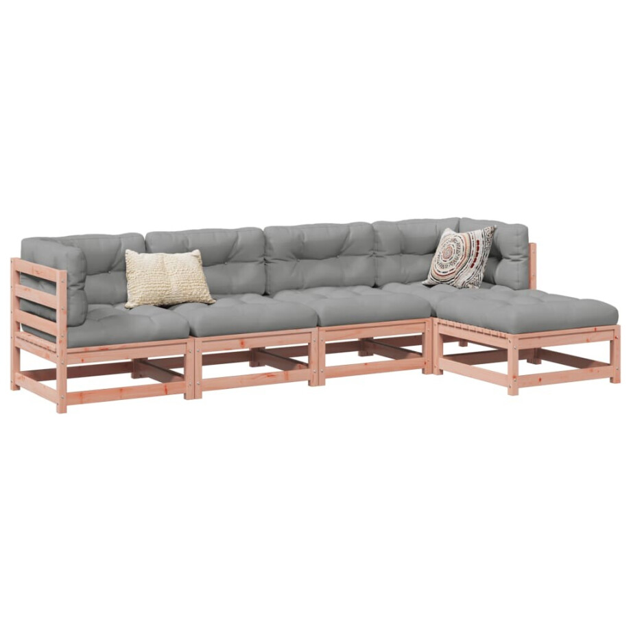 vidaXL 5-delige Loungeset massief douglas vurenhout afbeelding 1