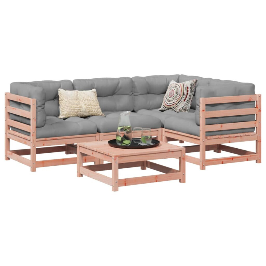 vidaXL 5-delige Loungeset massief douglas vurenhout afbeelding 1