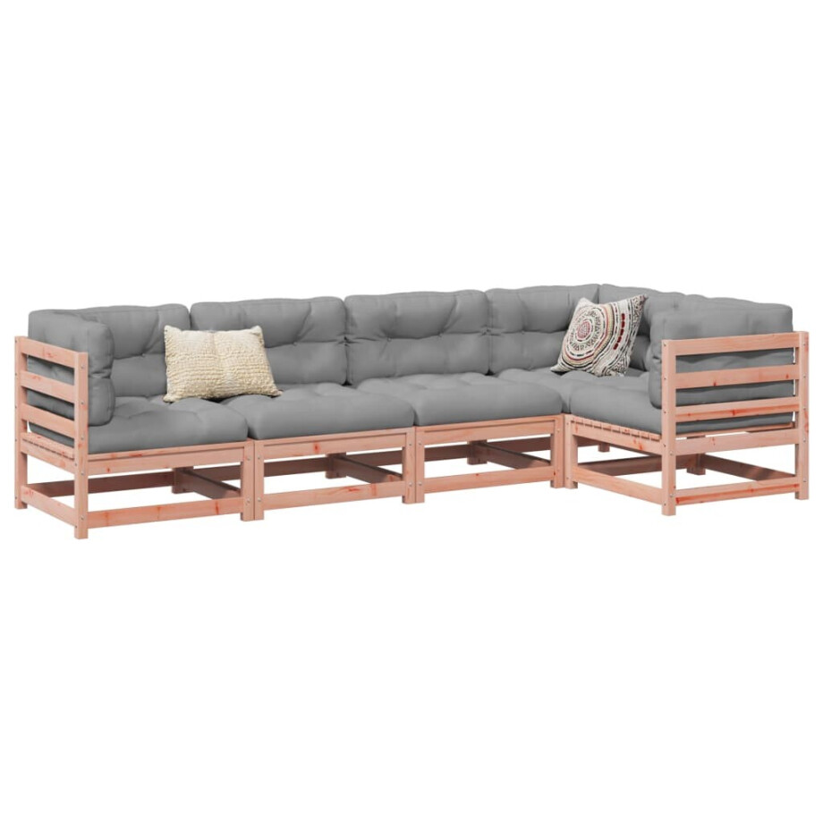 vidaXL 5-delige Loungeset massief douglas vurenhout afbeelding 1