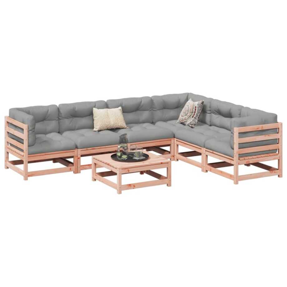 vidaXL 7-delige Loungeset massief douglas vurenhout afbeelding 1