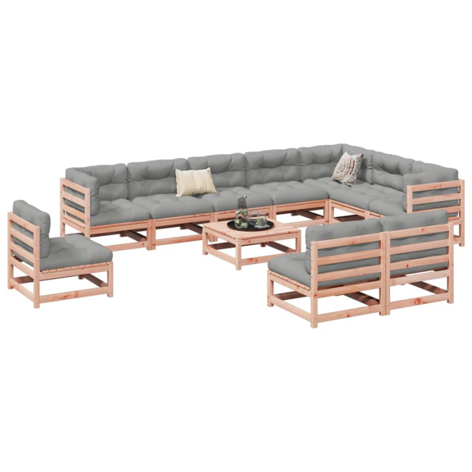 vidaXL 11-delige Loungeset massief douglas vurenhout afbeelding 1
