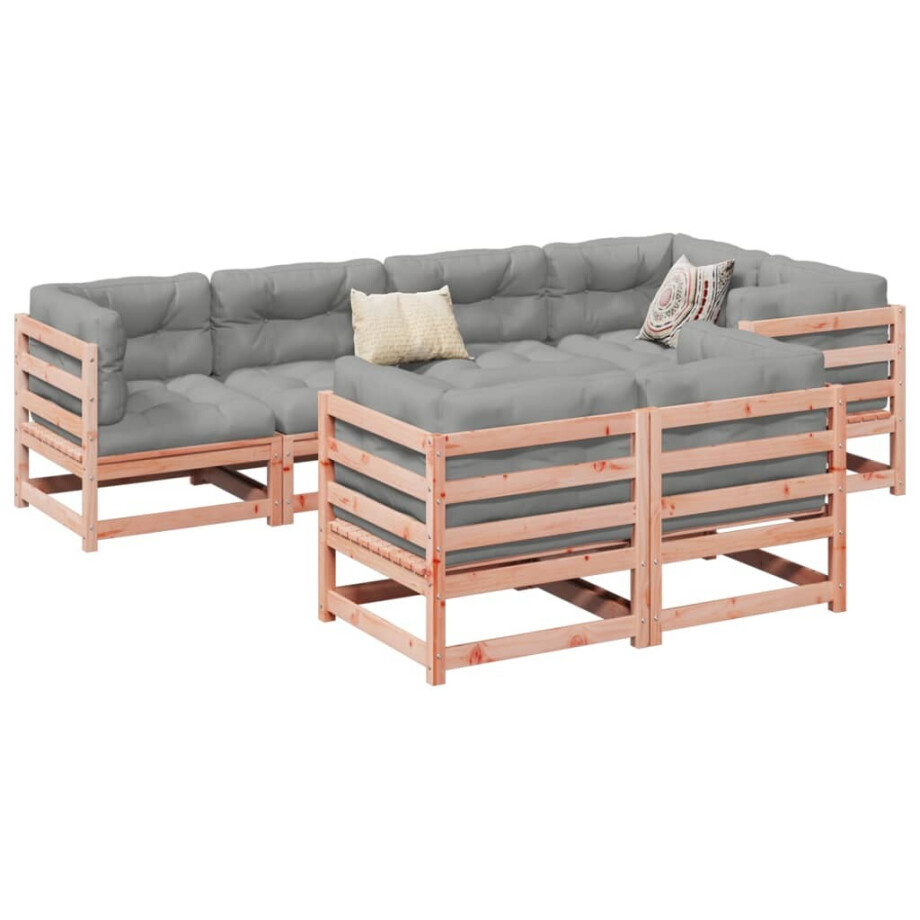 vidaXL 7-delige Loungeset massief douglas vurenhout afbeelding 1