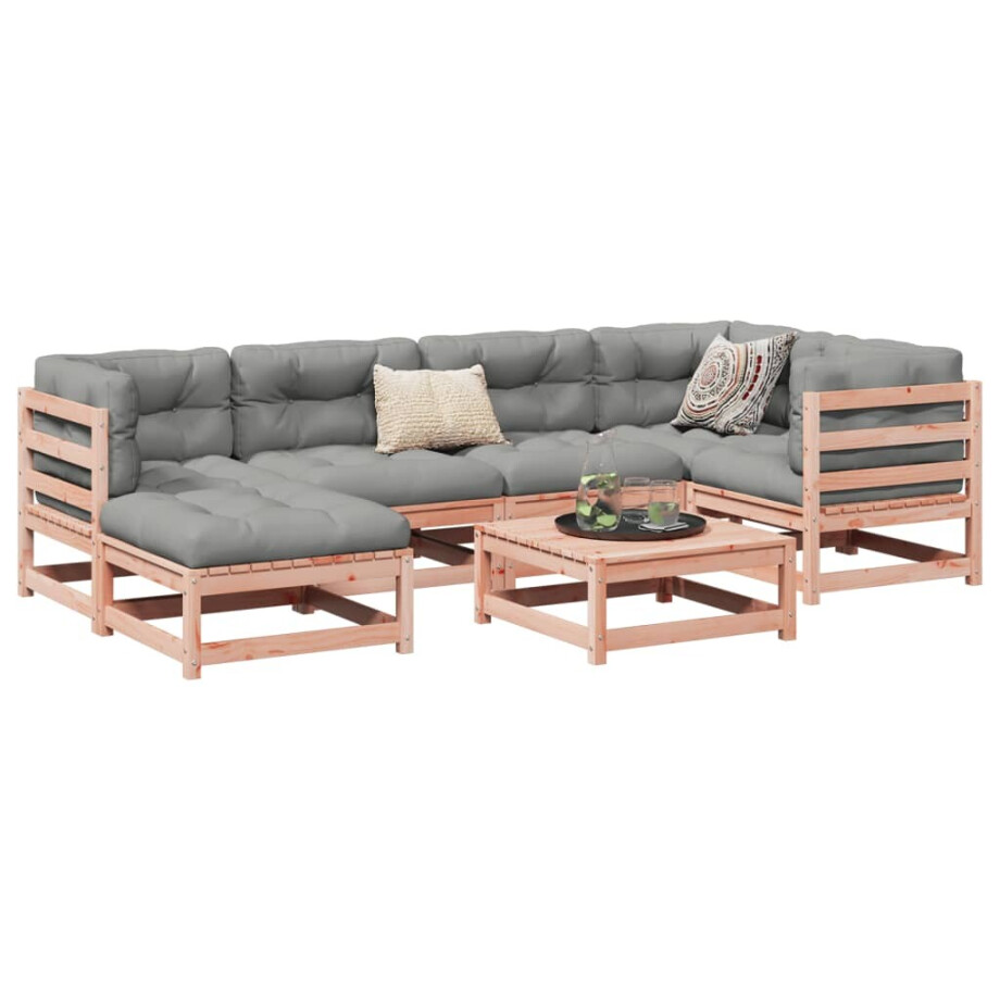 vidaXL 7-delige Loungeset massief douglas vurenhout afbeelding 1