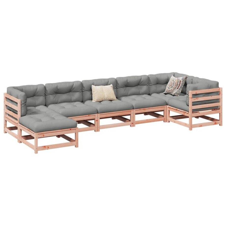 vidaXL 7-delige Loungeset massief douglas vurenhout afbeelding 1