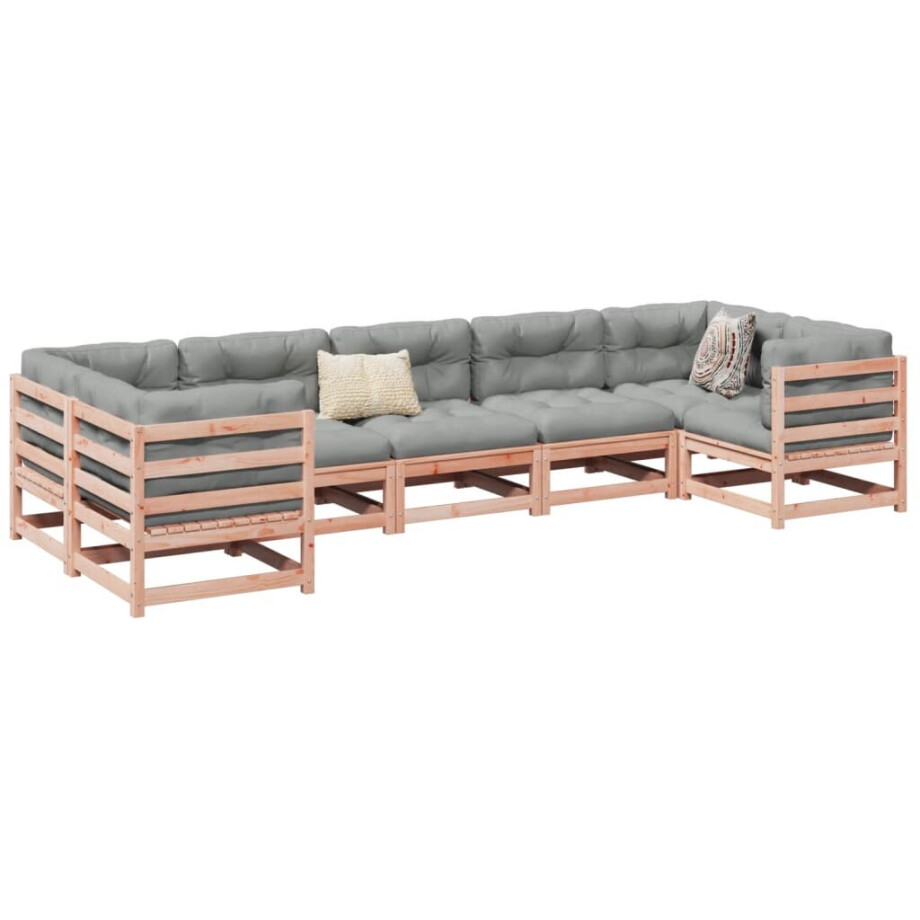 vidaXL 7-delige Loungeset massief douglas vurenhout afbeelding 1