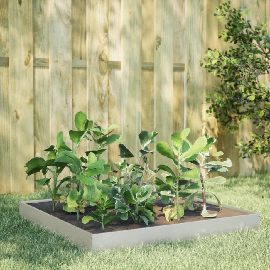 vidaXL Plantenbak verhoogd 100x100x18,5 cm roestvrijstaal vidaXL Plantenbak verhoogd 100x100x18,5 cm roestvrijstaal afbeelding 1