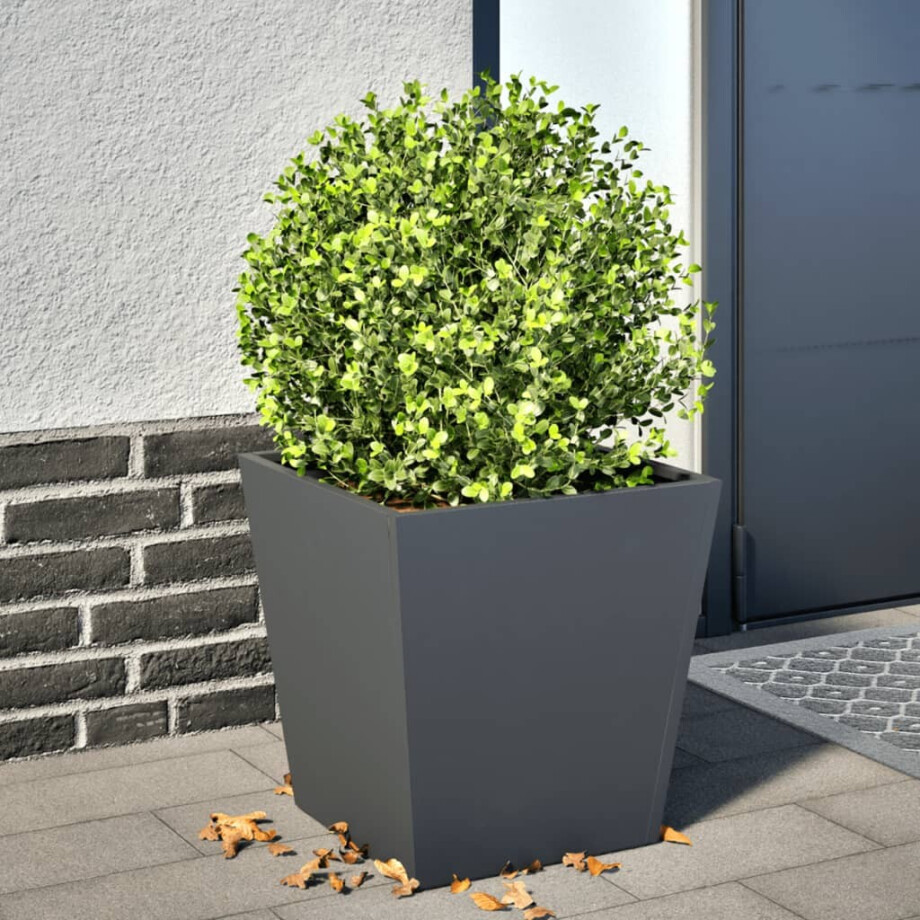 vidaXL Plantenbak 40x40x40 cm staal antracietkleurig afbeelding 1