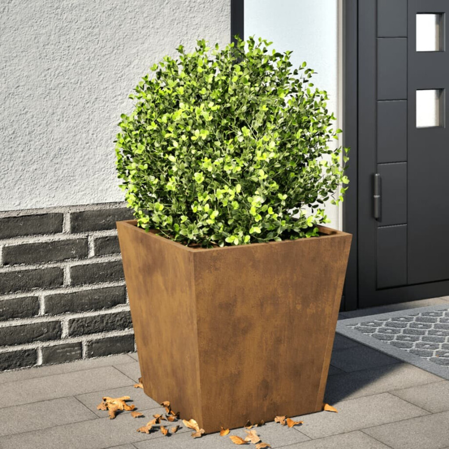 vidaXL Plantenbak 40x40x40 cm weervast staal afbeelding 1