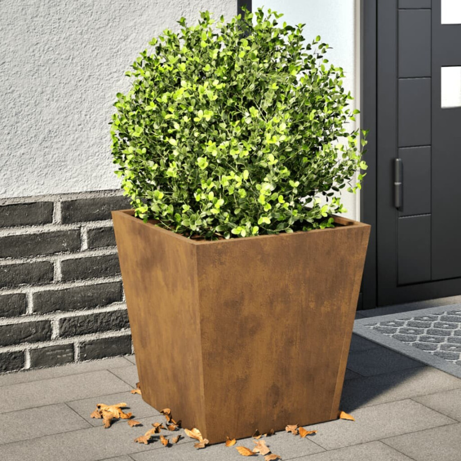 vidaXL Plantenbakken 2 st 40x40x40 cm weervast staal afbeelding 1
