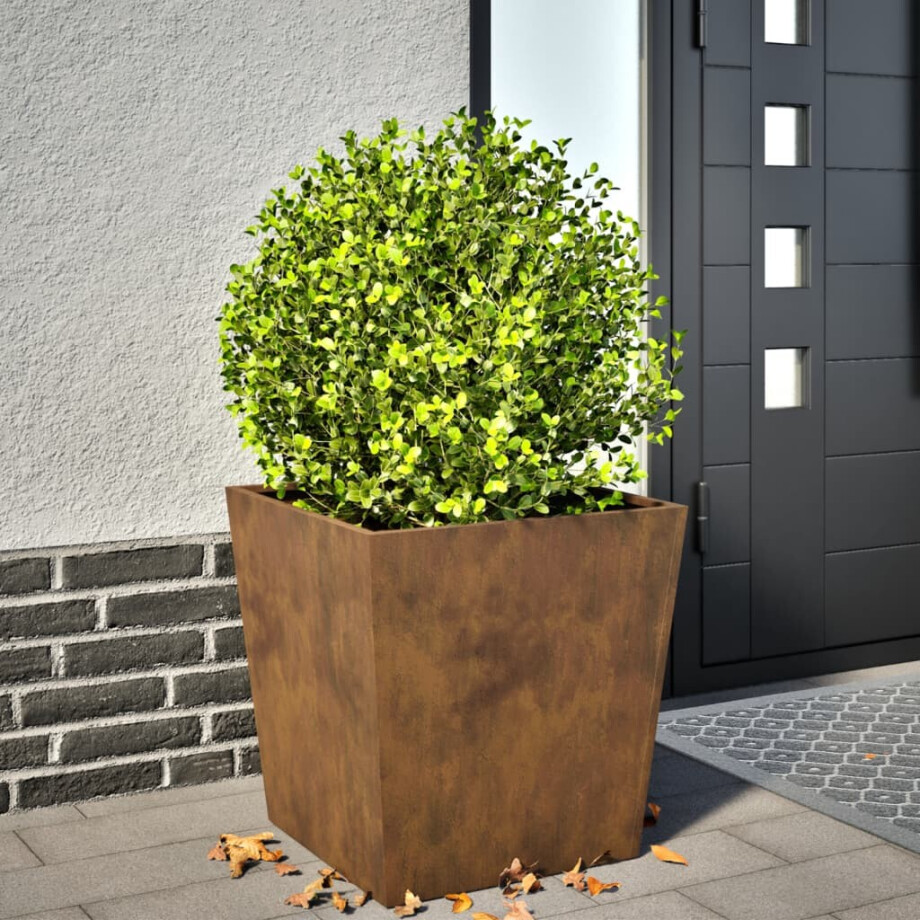 vidaXL Plantenbak 50x50x50 cm weervast staal afbeelding 1