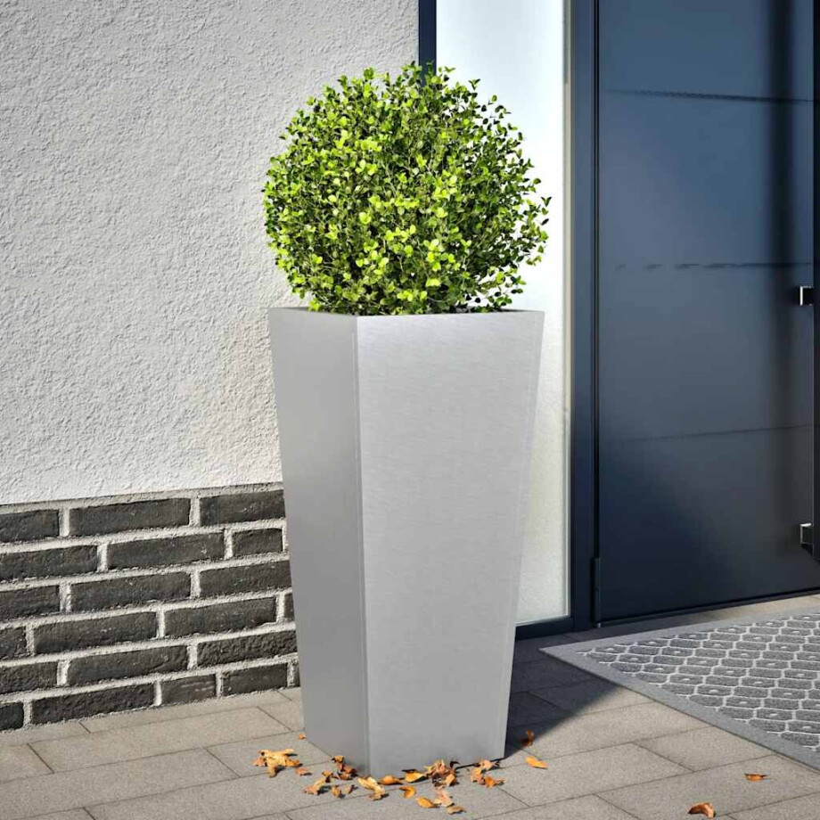 vidaXL Plantenbak 35x35x75 cm gegalvaniseerd staal afbeelding 1