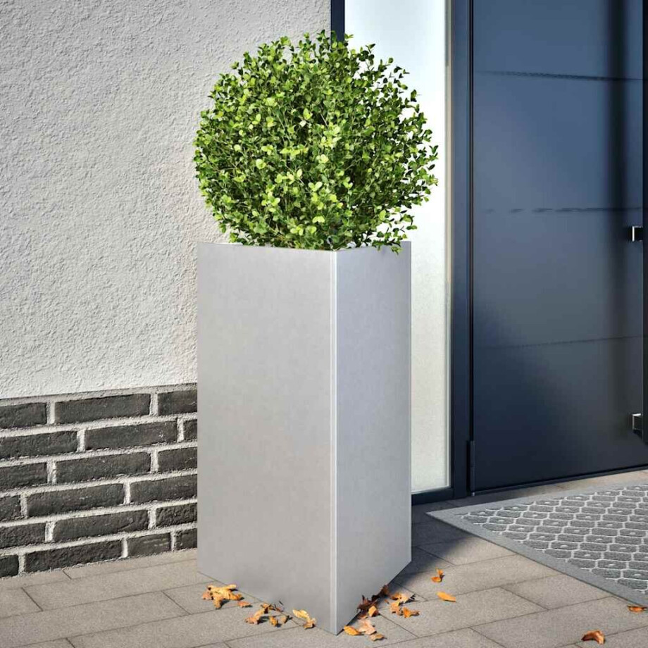 vidaXL Plantenbak driehoek 50x43x75 cm gegalvaniseerd staal vidaXL Plantenbak driehoek 50x43x75 cm gegalvaniseerd staal afbeelding 1