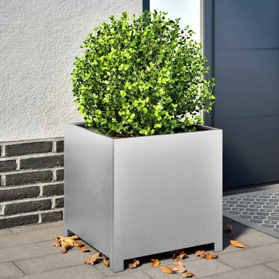 vidaXL Plantenbak 50x50x50 cm gegalvaniseerd staal afbeelding 1