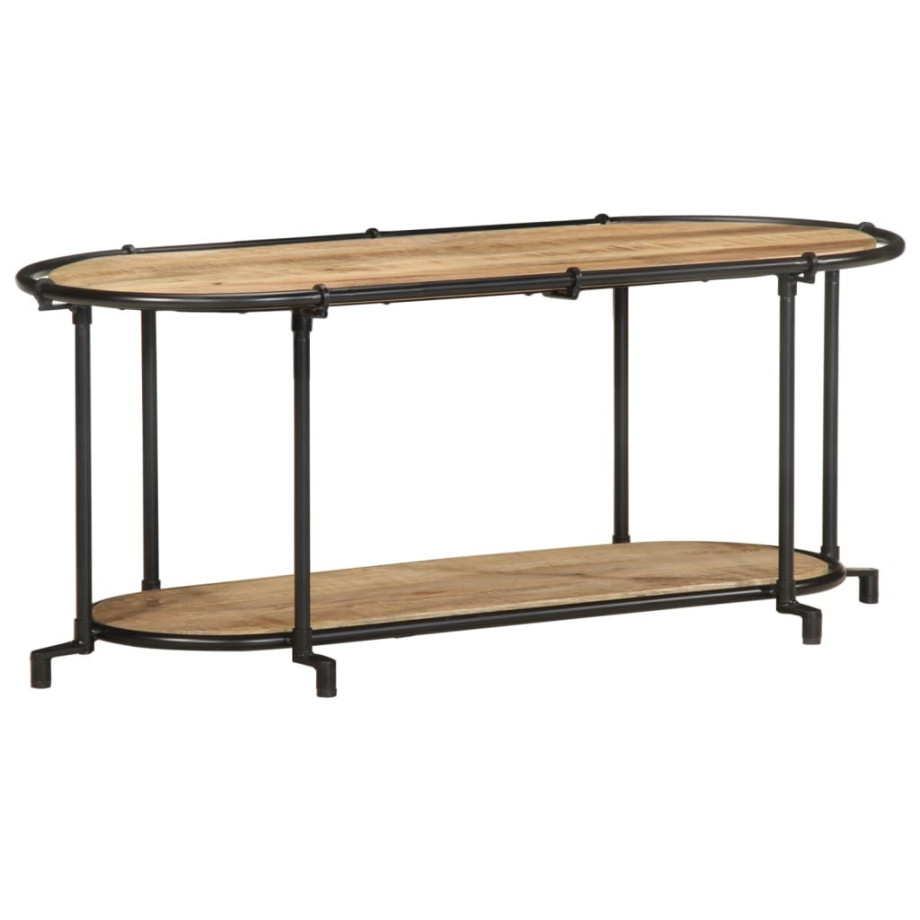 vidaXL Tv-meubel 100x42x40 cm massief ruw mangohout vidaXL Tv-meubel 100x42x40 cm massief ruw mangohout afbeelding 1