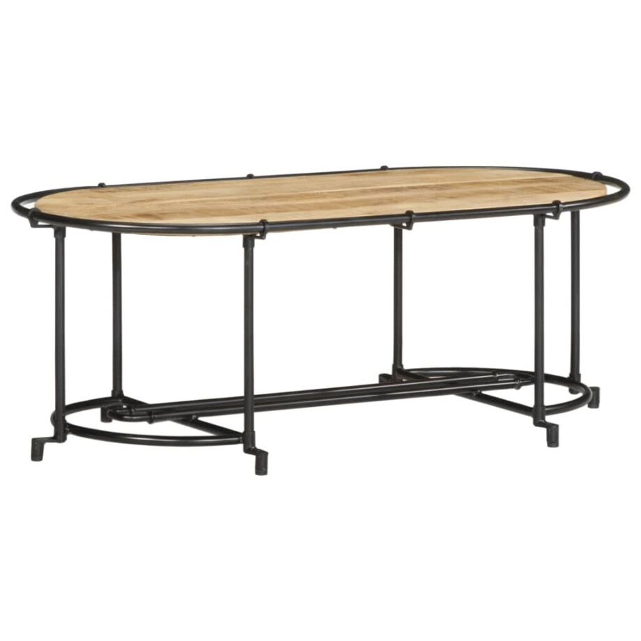 vidaXL Salontafel 110x55x40 cm massief ruw mangohout vidaXL Salontafel 110x55x40 cm massief ruw mangohout afbeelding 1