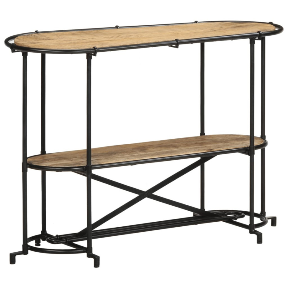 vidaXL Wandtafel 110x42x76 cm massief ruw mangohout afbeelding 1