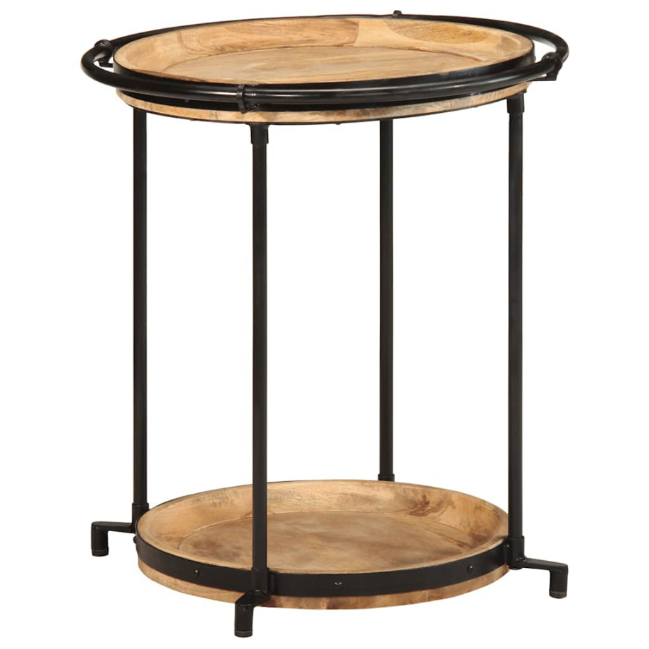 vidaXL Bijzettafel Ø55x60 cm massief mangohout vidaXL Bijzettafel Ø55x60 cm massief mangohout afbeelding 1