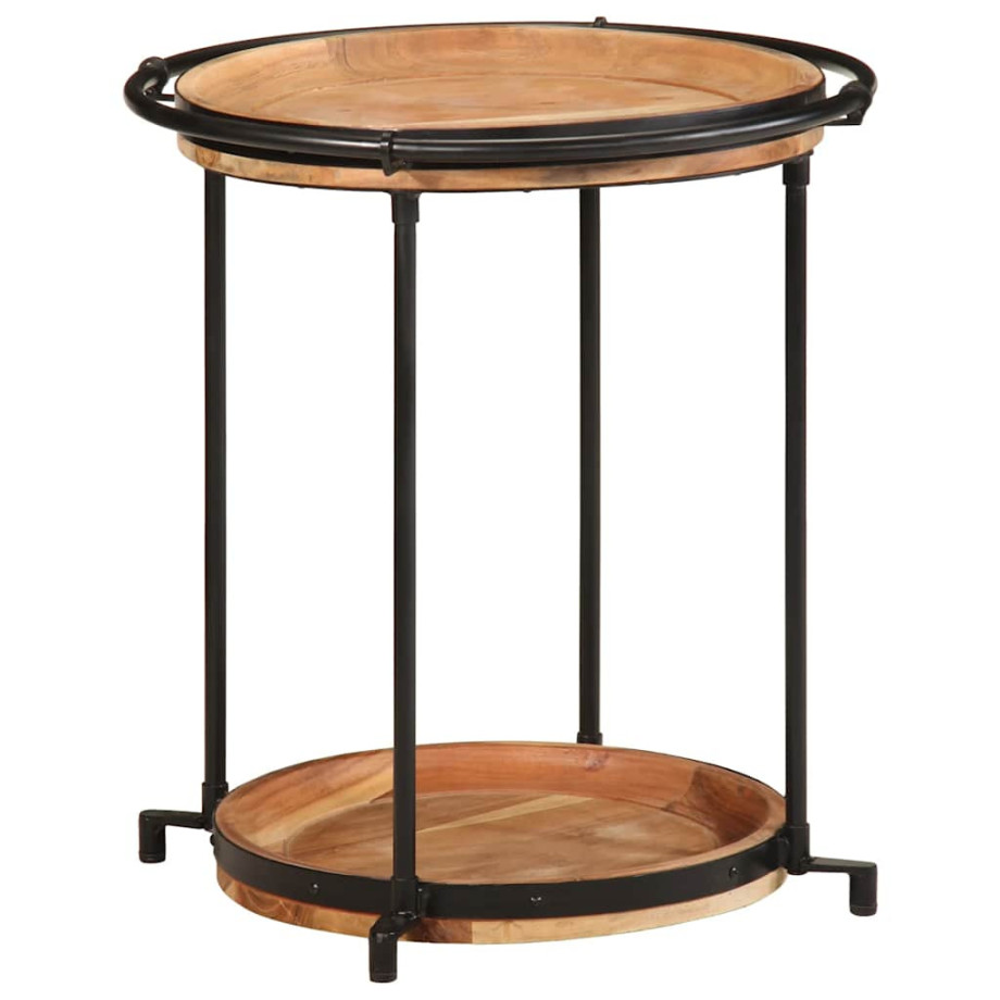 vidaXL Bijzettafel Ø55x60 cm massief acaciahout vidaXL Bijzettafel Ø55x60 cm massief acaciahout afbeelding 1