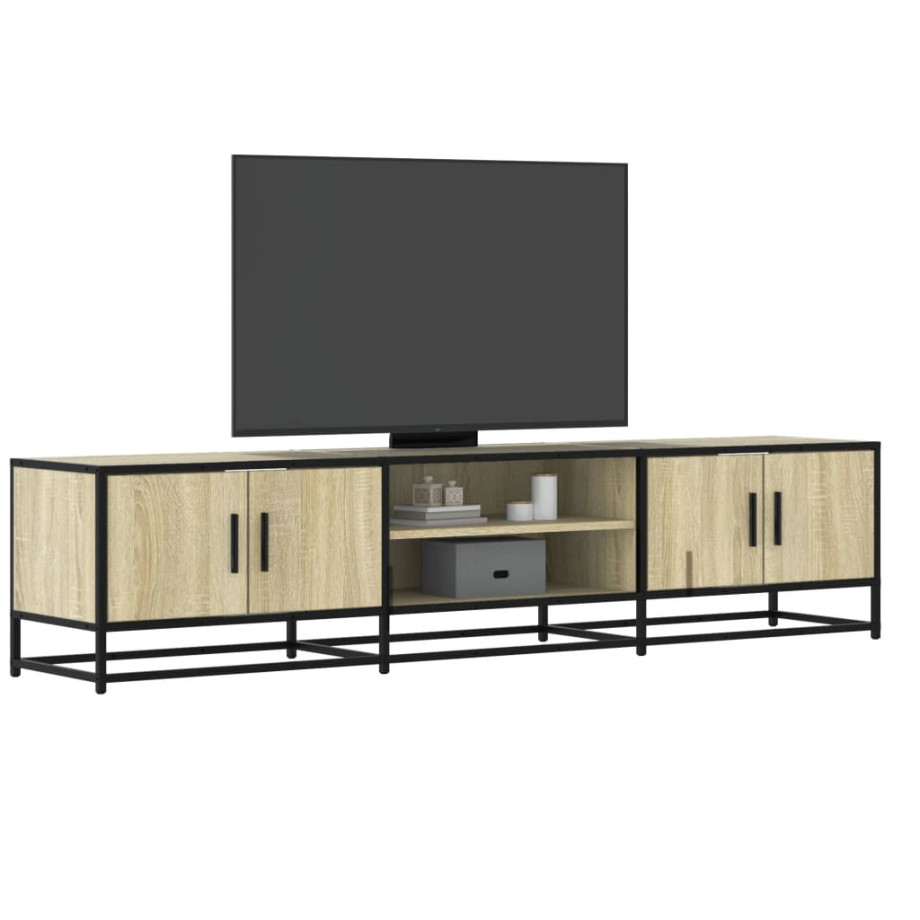 vidaXL Tv-meubel 180x35x41 cm bewerkt hout sonoma eikenkleurig afbeelding 1
