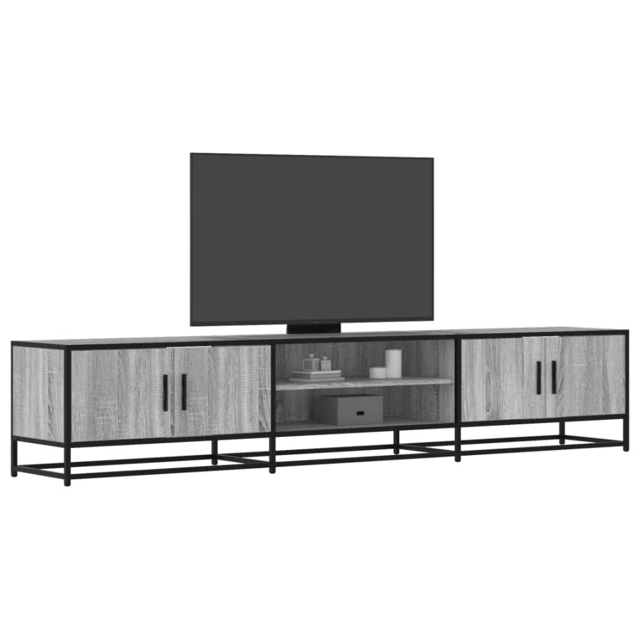 vidaXL Tv-meubel 210x35x41 cm bewerkt hout grijs sonoma eikenkleurig afbeelding 1