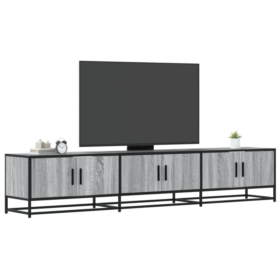 vidaXL Tv-meubel 210x35x41 cm bewerkt hout grijs sonoma eikenkleurig afbeelding 1