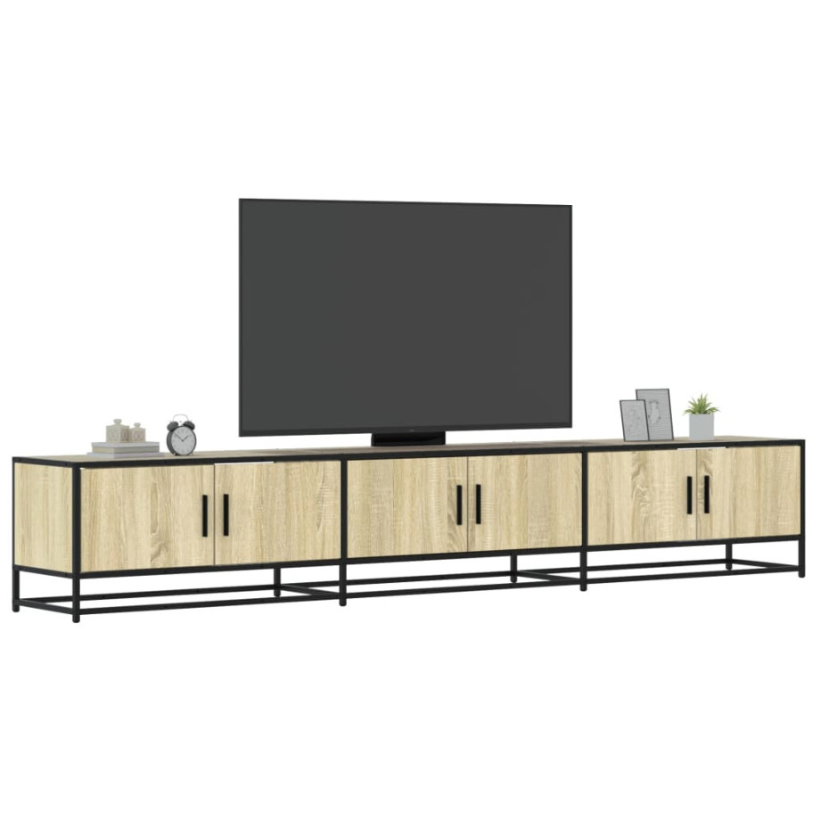 vidaXL Tv-meubel 240x35x41 cm bewerkt hout sonoma eikenkleurig afbeelding 1