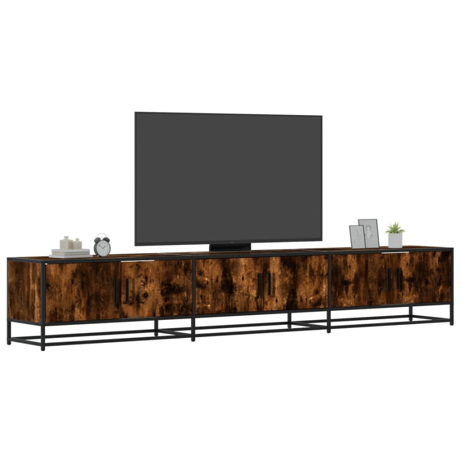 vidaXL Tv-meubel 240x35x41 cm bewerkt hout gerookt eikenkleurig vidaXL Tv-meubel 240x35x41 cm bewerkt hout gerookt eikenkleurig afbeelding 1