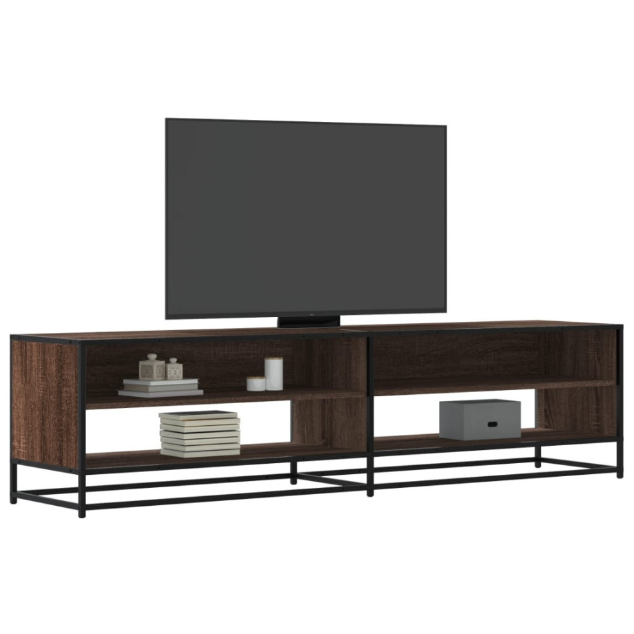 vidaXL Tv-meubel 180,5x40x46 cm bewerkt hout bruin eikenkleurig afbeelding 1
