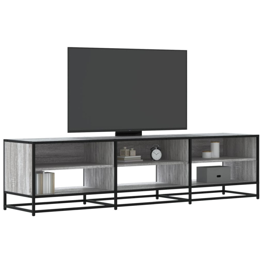 vidaXL Tv-meubel 180x40x46 cm bewerkt hout grijs sonoma eikenkleurig afbeelding 1