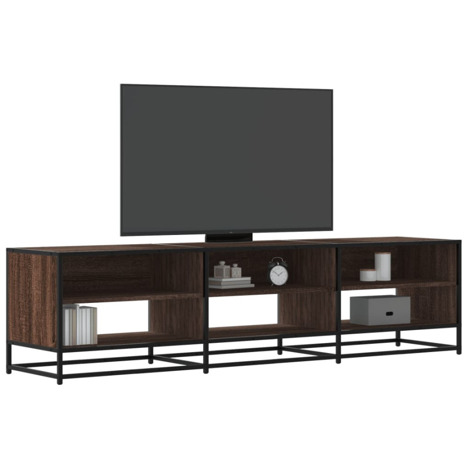 vidaXL Tv-meubel 180x40x46 cm bewerkt hout bruin eikenkleurig afbeelding 1