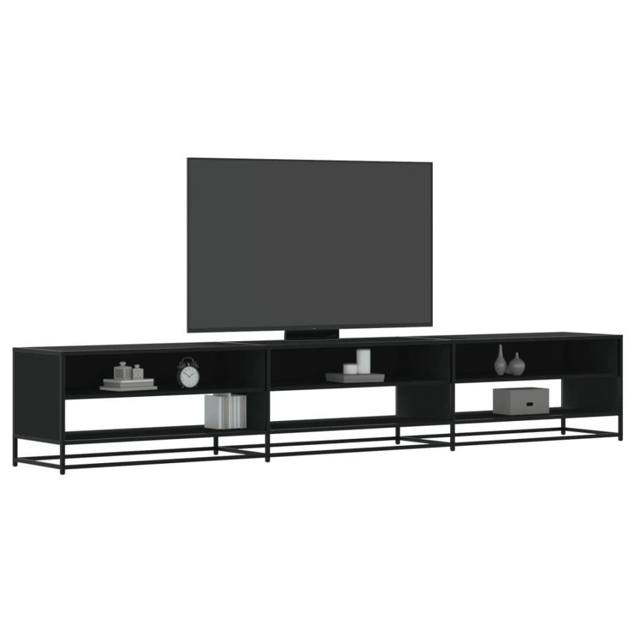 vidaXL Tv-meubel 270x40x46 cm bewerkt hout zwart vidaXL Tv-meubel 270x40x46 cm bewerkt hout zwart afbeelding 1