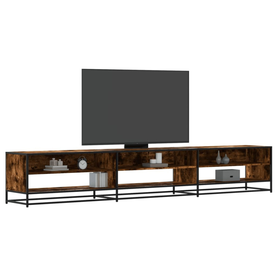 vidaXL Tv-meubel 270x40x46 cm bewerkt hout gerookt eikenkleurig vidaXL Tv-meubel 270x40x46 cm bewerkt hout gerookt eikenkleurig afbeelding 1