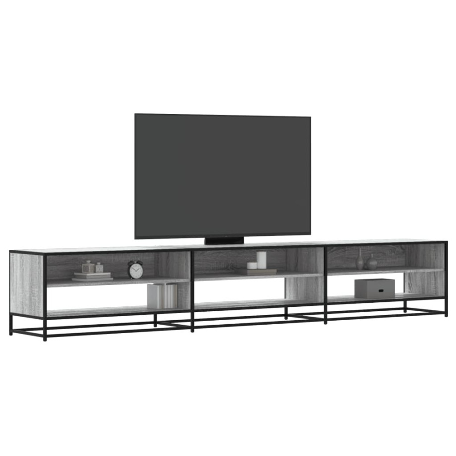 vidaXL Tv-meubel 270x40x46 cm bewerkt hout grijs sonoma eikenkleurig afbeelding 1