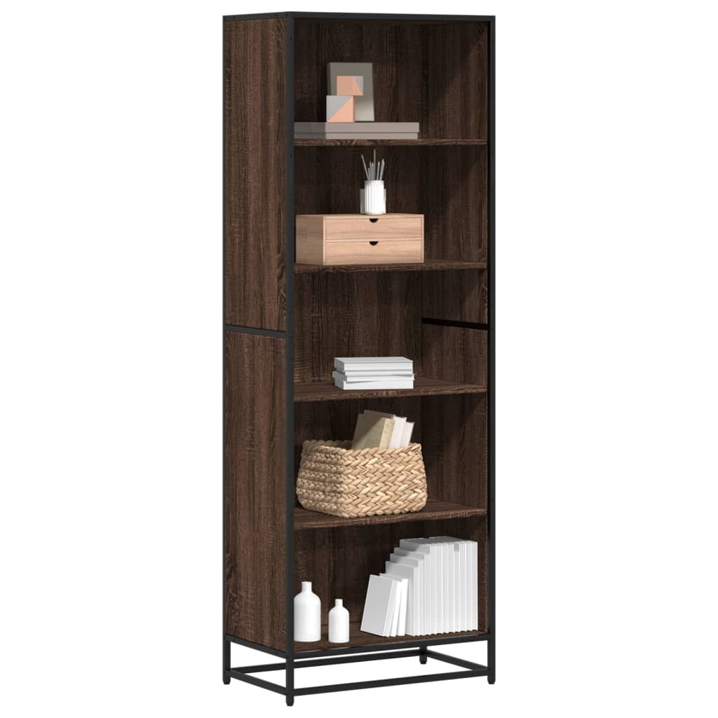 vidaXL Boekenkast 60x35x170,5 cm bewerkt hout bruin eikenkleurig afbeelding 1