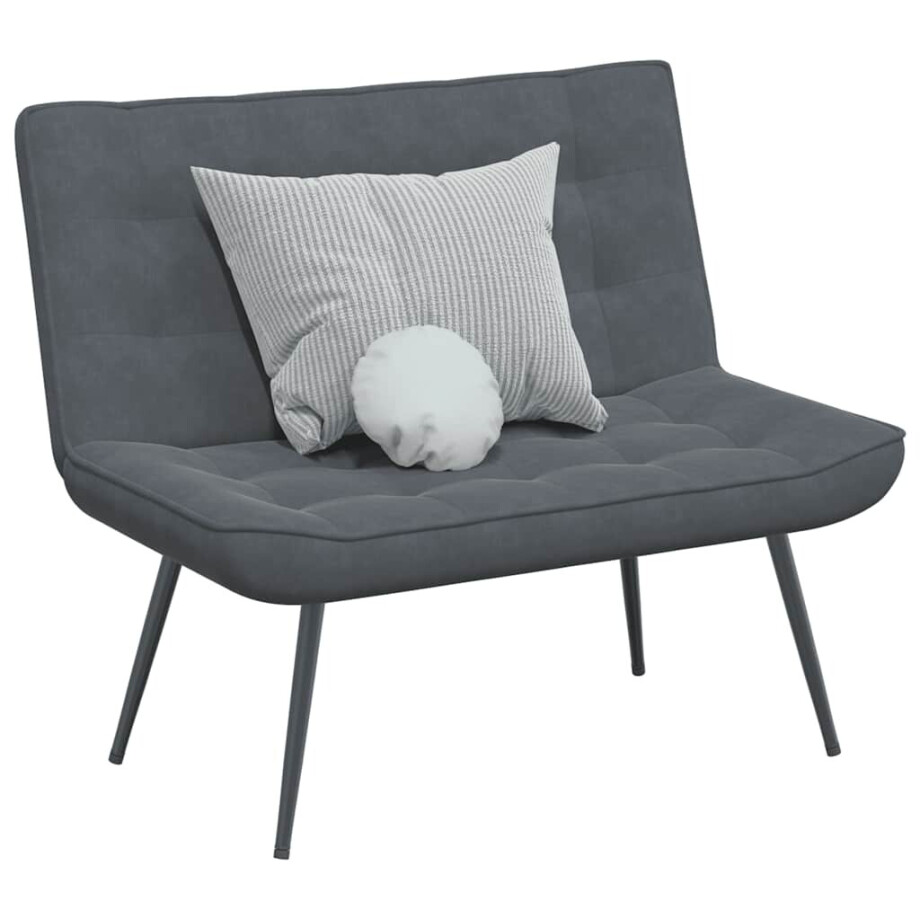 vidaXL Bankje 110x74x84 cm fluweel donkergrijs vidaXL Bankje 110x74x84 cm fluweel donkergrijs afbeelding 1