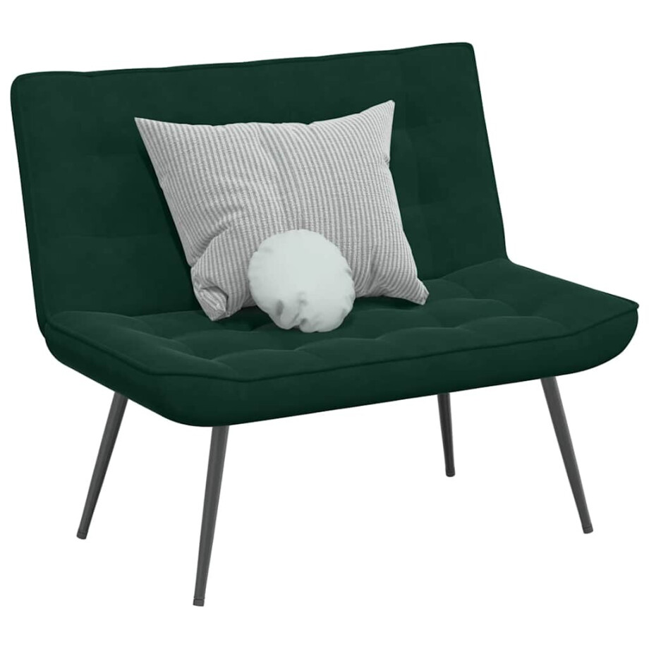 vidaXL Bankje 110x74x84 cm fluweel donkergroen vidaXL Bankje 110x74x84 cm fluweel donkergroen afbeelding 1