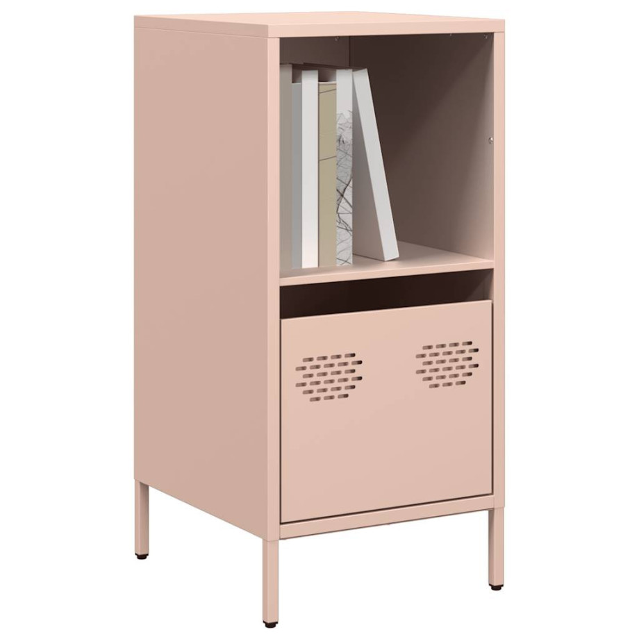 vidaXL Dressoir 35x39x73,5 cm koudgewalst staal roze afbeelding 1