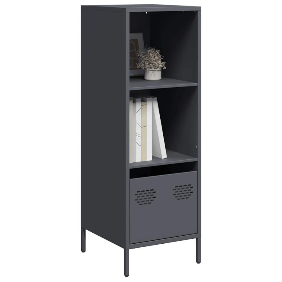 vidaXL Hoge kast 35x39x103,5 cm staal antracietkleurig vidaXL Hoge kast 35x39x103,5 cm staal antracietkleurig afbeelding 1