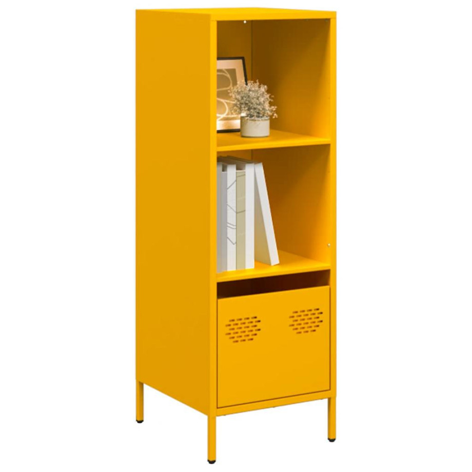 vidaXL Hoge kast 35x39x103,5 cm staal mosterdgeel vidaXL Hoge kast 35x39x103,5 cm staal mosterdgeel afbeelding 1