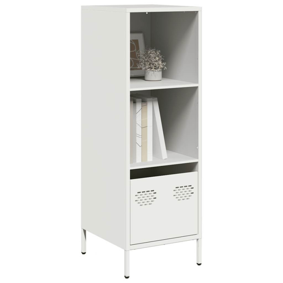 vidaXL Hoge kast 35x39x103,5 cm staal wit vidaXL Hoge kast 35x39x103,5 cm staal wit afbeelding 1