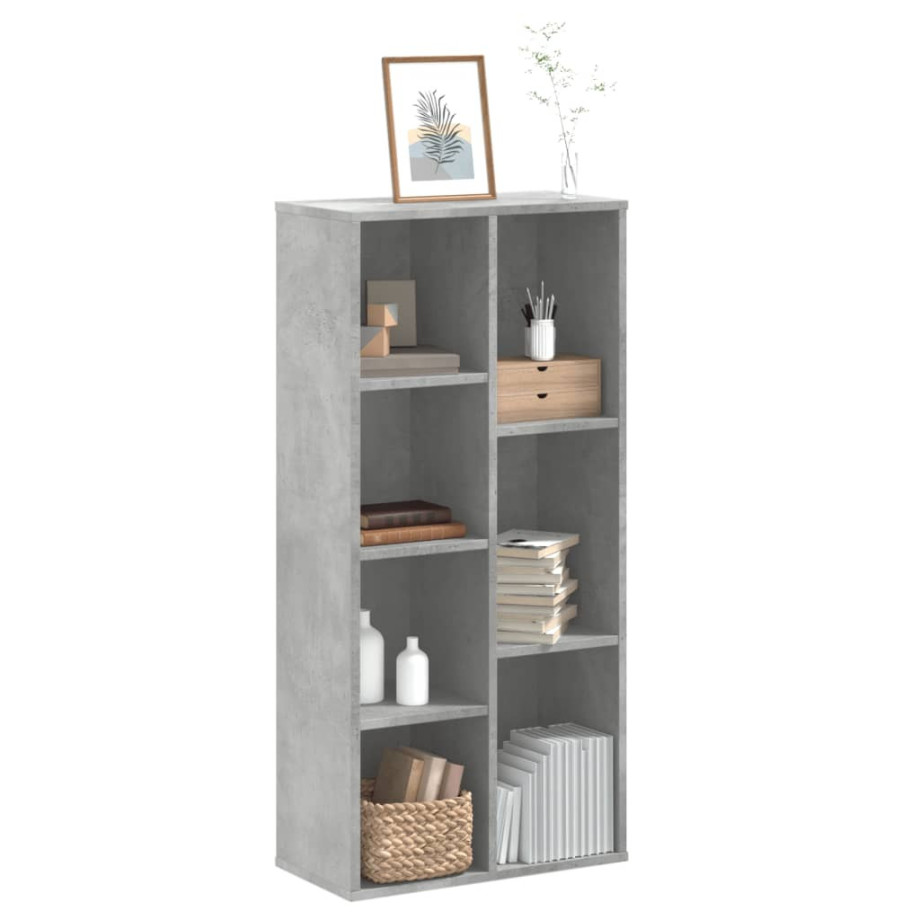 vidaXL Boekenkast 50x25x105 cm bewerkt hout betongrijs afbeelding 1