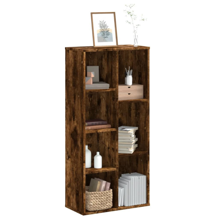 vidaXL Boekenkast 50x25x105 cm bewerkt hout gerookt eikenkleurig afbeelding 1