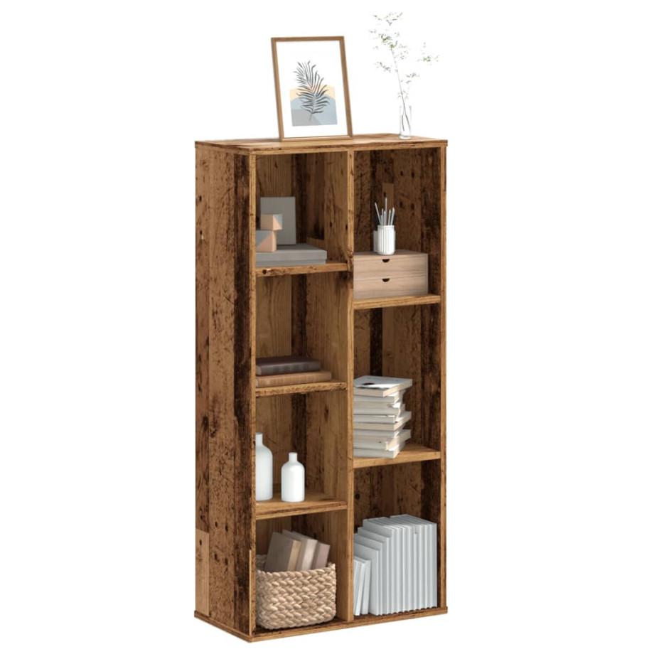 vidaXL Boekenkast 50x25x105 cm bewerkt hout oud houtkleurig afbeelding 1