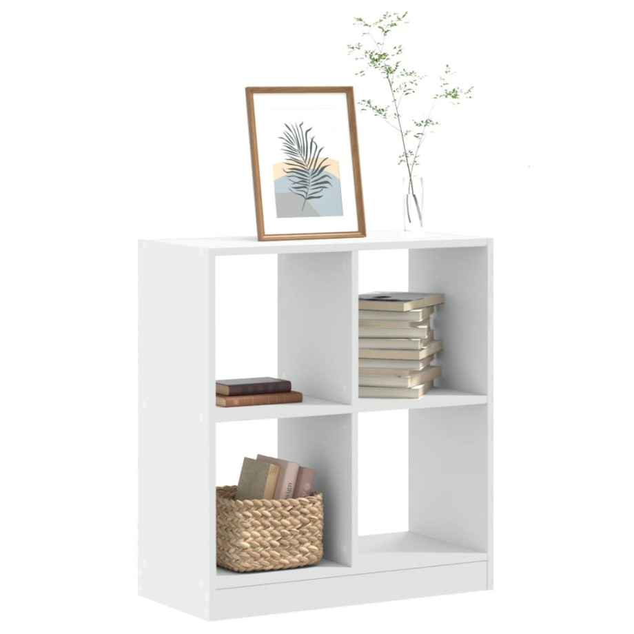 vidaXL Boekenkast 68,5x32x75 cm bewerkt hout wit afbeelding 1