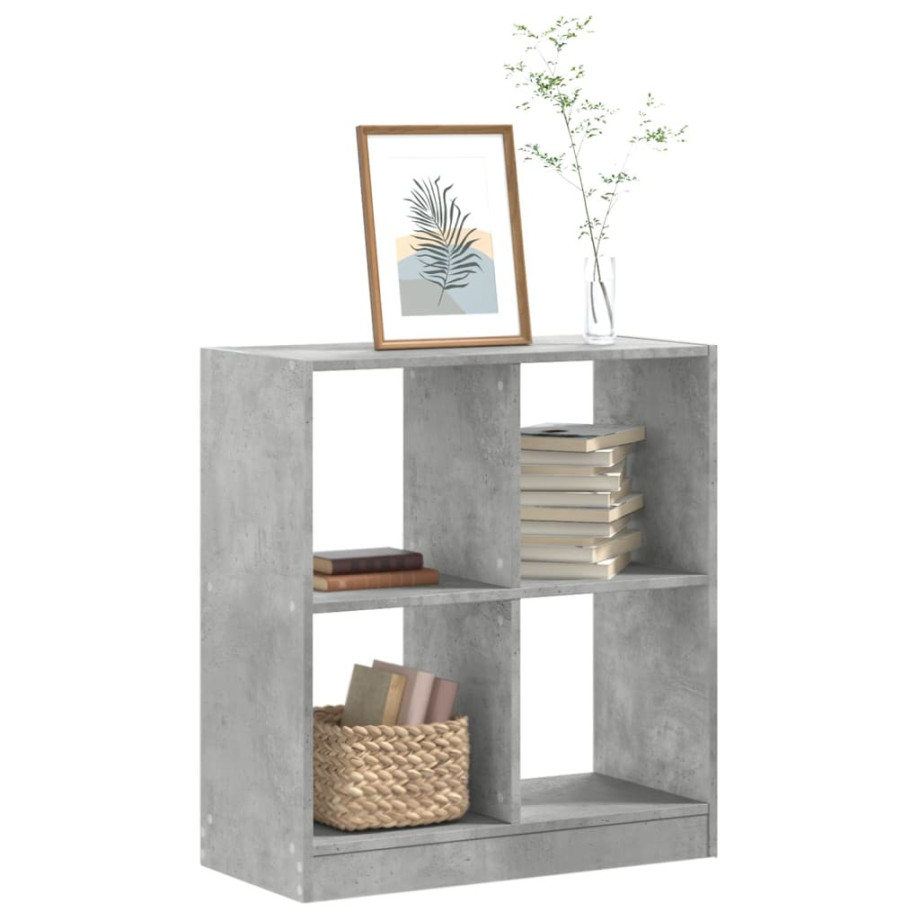 vidaXL Boekenkast 68,5x32x75 cm bewerkt hout betongrijs afbeelding 1